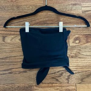black tied tube top